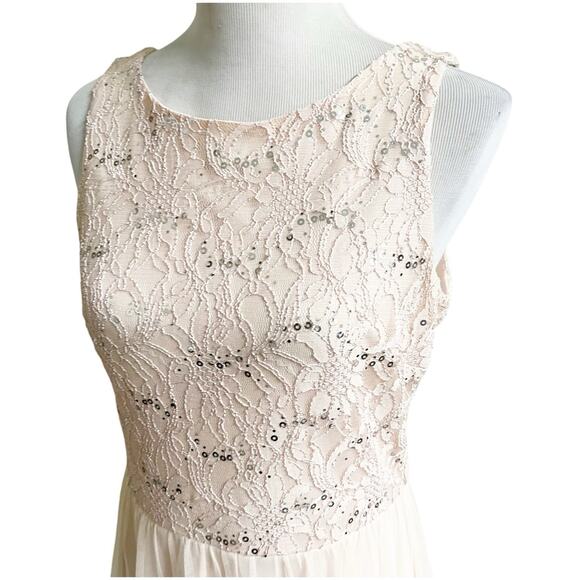 Speechless Juniors Mini Dress Tulle Skirt Sequin Bodice Size 13 Light Pink Fairy - Picture 6 of 10